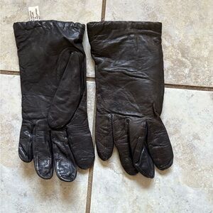 Ladies Black Leather Gloves
